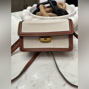 Elegant Brown and Cream Women's Bag
